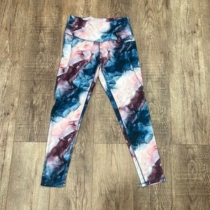 LEGEND | leg pocket high waisted yoga pants Watercolor leggings/tights